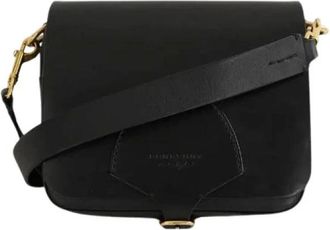 Burberry Pre-owned Cross Body Bags, female, Black, Size: ONE SIZE Pre-owned Leather Crossbody Bag