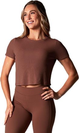 Tavi Ribbed Tee in Clove at Nordstrom, Size X-Small