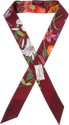 Gucci Printed Silk Neck Bow