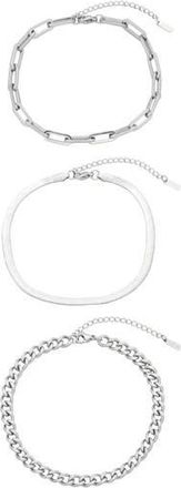st. Moran Set of 3 Assorted Chain Bracelets in Silver at Nordstrom Rack