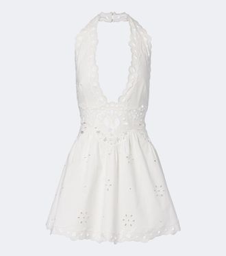 Retrof&ecirc;te Retrof&ecirc;te Broderie anglaise cotton-blend minidress