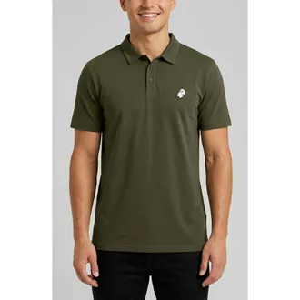 Dalix Ghost Midweight Short Sleeve Polo Shirt in Army at Nordstrom, Size Xx-Large