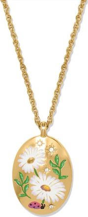 Brighton Reverie Daisy Flower Reversible Necklace In Gold