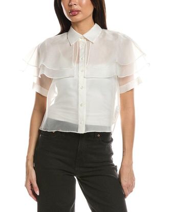 Frame Denim The Organza Cape Top