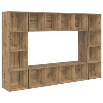 Berkfield Home TV Cabinet 4 pcs Brown 37 x 37 x 142.5 cm Engineered wood