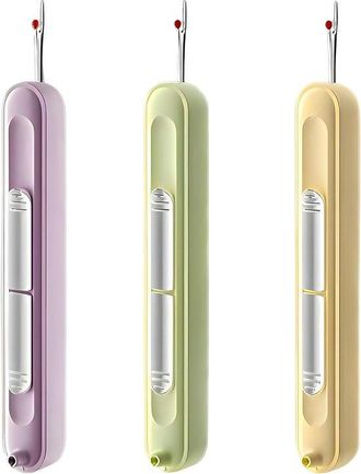 OEM Juego 2 En 1 De Enhebrador De Agujas Y Quitapuntadas (3 Piezas) - Accesorio Esencial De Costura