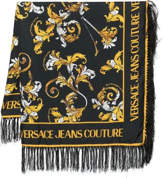 Versace Jeans Couture Sciarpa con frange - Nero