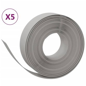 Berkfield Home Garden Edgings 5 pcs Grey 10 m 15 cm Polyethylene