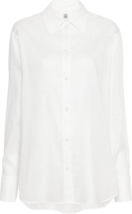 Toteme long-sleeve cotton shirt - women - Lyocell/Organic Cotton - 36 - White