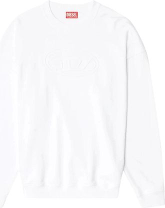 Diesel S-Mart-Bigoval Sweatshirt - Heren - Sweatshirts - Wit - XL - Katoen - Hoodies & sweatvesten