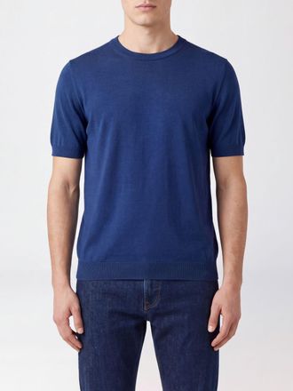 Ballantyne Short-Sleeved Cotton Crew-Neck T-Shirt with Ribbed Trims