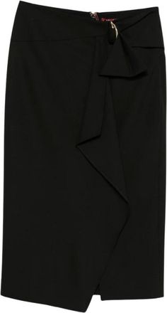 Max Mara Rokken, Dames, Zwart, S, Wol, Mstfenice Midi Rok