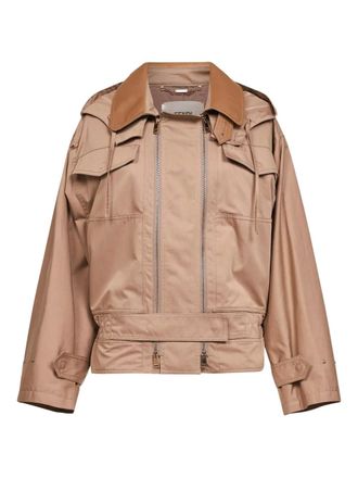 Fendi collar belted jacket - Neutrals
