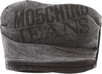 Moschino Top corto denim - Grigio