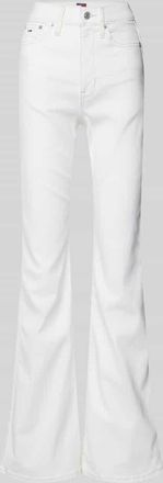 Tommy Jeans Flared Jeans aus Baumwoll-Mix Modell SYLVIA in Offwhite, Gr&ouml;&szlig;e 28/30