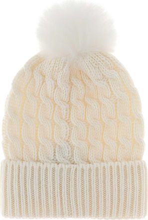 Moncler HAT Cable-Knit Wool Beanie - White
