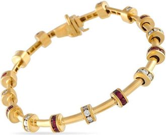 Charles Krypell 18K 3.00 ct. tw. Diamond & Ruby Bracelet (Authentic Pre-Loved)
