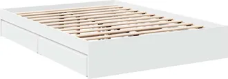 vidaXL Cama Con Cajones Madera De Ingenier&iacute;a Blanco 120x200 Cm Vidaxl