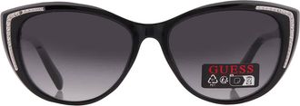 Guess Smoke Gradient Butterfly Ladies Sunglasses GO00006 01B 56