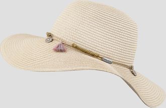 Chillouts Sonnenhut CHILLOUTS Atlanta Hat, Damen, Gr. S (M), natural, Stroh, H&uuml;te Sonnenhut, femininer Sonnenhut aus Papierstroh