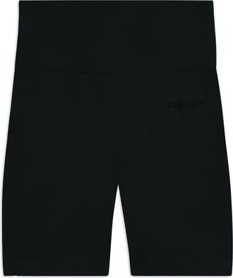 Freddy Leggings Corti Seamless con Vita Alta e Inserti in Costina