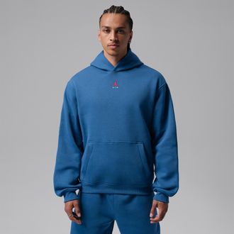 Nike Jordan Mens Jordan Brooklyn Pullover Hoodie in Blue | IU0249-485