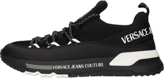 Versace Jeans Couture Logo Sneaker - Heren - Sneakers - Zwart - 44 EU - Leer - Schoenen