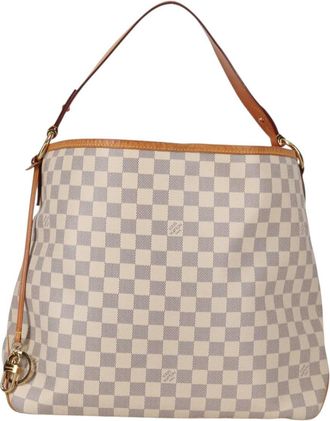 Louis Vuitton Delightful Nm Handbag Damier White Canvas Bag (Pre-Owned)