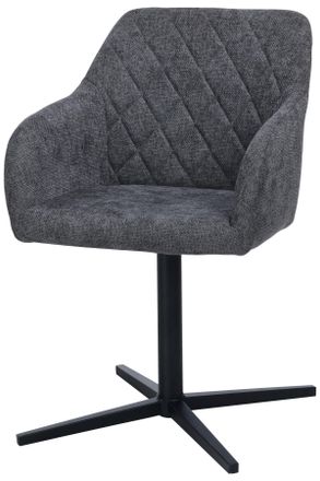 Livetastic Armlehnstuhl, Grau, Holz, Metall, Textil, Pappel, Sperrholz, Drehkreuz, 54x84x61 cm, Esszimmer, St&uuml;hle, Polsterst&uuml;hle