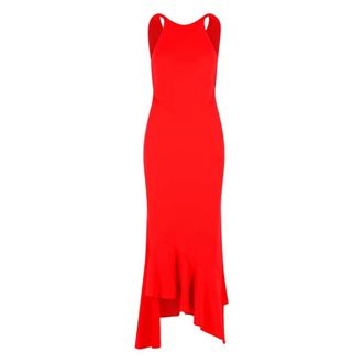 Andamane Kleedjes, Dames, Rood, M, Polyester, Carmen Midi Jurk