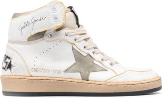 Golden Goose Sky-Star high-top sneakers - women - Calf Leather/Sheepskin/Polyamide/Calf Leather/Cotton/Polyester/Polyurethane/Rubber - 34 - White