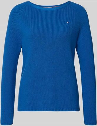 Tommy Hilfiger Regular Fit Strickpullover aus reiner Baumwolle in Royal, Gr&ouml;&szlig;e XL