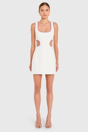 Amanda Uprichard Beeba Mini Dress In White