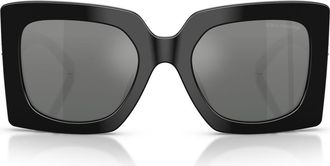 Dolce & Gabbana 54mm Square Sunglasses in Black /Grey Mirror Silver at Nordstrom