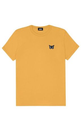 Dalix Butterfly Womens Relaxed Tee in Mustard at Nordstrom, Size Xx-Large