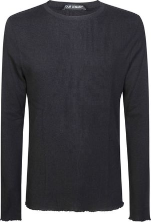 Our Legacy Elongated Ribbed Texture Long-Sleeve Top
