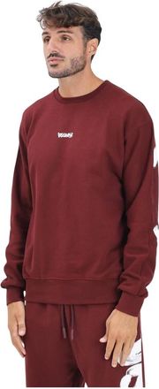 Disclaimer Hoodies & sweatvesten, Heren, Rood, S, Bordeaux Crewneck Sweater Urban Style
