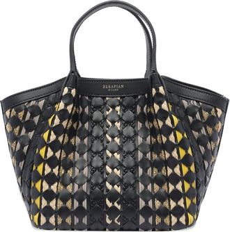 Serapian mini Mosaico Secret tote bag - Black