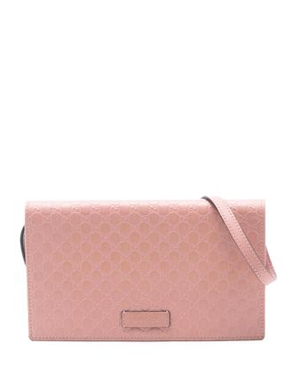 Gucci 2016-2025 Microguccissima Wallet on Strap crossbody bag - Pink