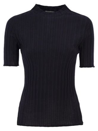 PESERICO Short Sleeved Ribbed Woollen Jumper