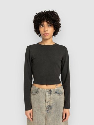 Element Icon Crop Maglietta a manica lunga nero