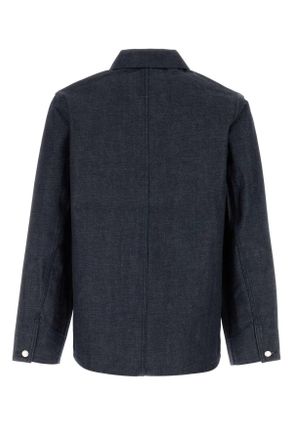 A.P.C. Mens Denim A.p.c. X Frgmt Jacket Indigo Exterior: Cotton Giubbini