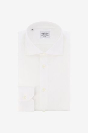 Giampaolo Einfarbiges Baumwollhemd mit langen &Auml;rmeln