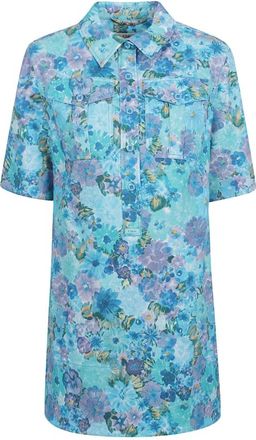Chlo&eacute; Mini Polo Jurk - Dames - Shirt Kleedjes - Blauw - XS - Katoen - Kleedjes
