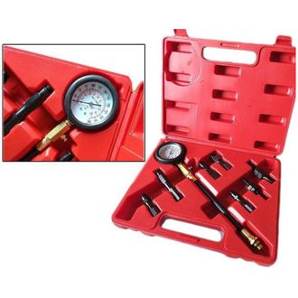 Trade Shop Trade Shop - Kit Tester Pressione Compressione Per Motore Benzina Auto Moto Manometro 300psi