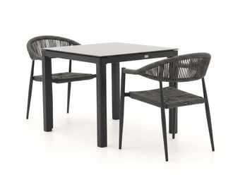 Manifesto Furniture Manifesto Belpasso/La Fonte 90cm dining tuinset 3-delig stapelbaar