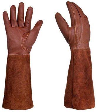 OEM Guantes De Jardiner&iacute;a Antipinchazos - Guantes De Trabajo Para Podar - Protecci&oacute;n Durante La Poda - Palma Reforzada - Talla L - Caf&eacute;
