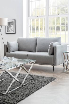 Julian Bowen Rohe Upholstered 2 Seater Sofa in Grey
