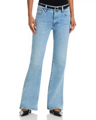 Frame Denim The Icon High Rise Flare Jeans In Ripple