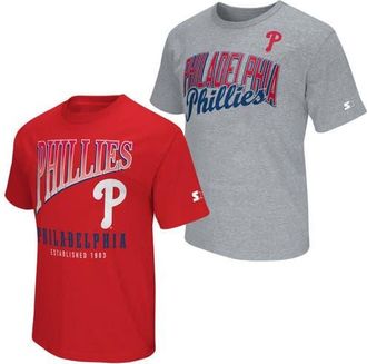 Starter Mens Starter Red/Heather Gray Philadelphia Phillies Two-Pack T-Shirt Set at Nordstrom, Size X-Large